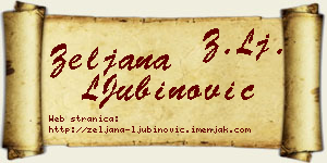 Željana LJubinović vizit kartica